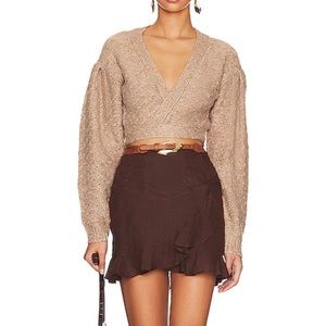 Tularosa Sherri Embroidered Skirt Chocolate Brown